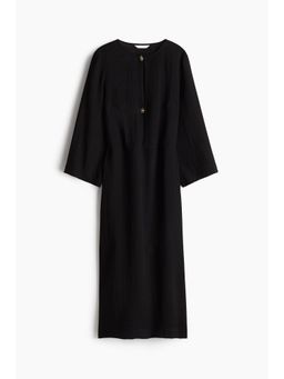 H&M - Women Black Long-Sleeved Midi Dress