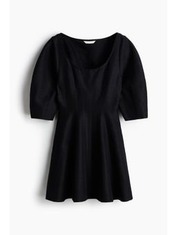 H&M - Women Black Scoop-Neck Dress