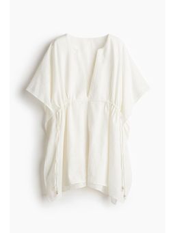 H&M - Women White Drawstring Beach Kaftan