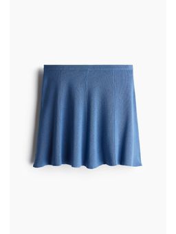 H&M - Women Blue Fla Fine-Knit Skirt