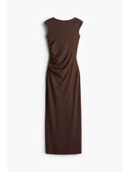 H&M - Women Grey Draped Bodycon Dress