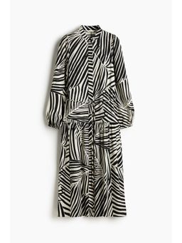H&M - Women Black Long Puff-Sleeved Dress