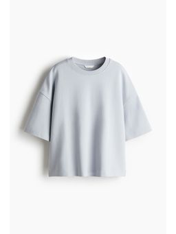 H&M - Women Blue Short-Sleeved Sweatshirt