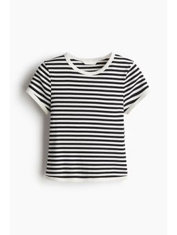 H&M - Women Black Fitted T-Shirt