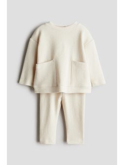 H&M - Boys Beige 2-Piece Cotton Jersey Set