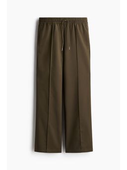 H&M - Women Green Crease-Leg Drawstring Trousers