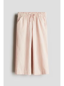 H&M - Girls Orange Linen-Blend Trousers