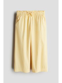 H&M - Girls Yellow Wide Cotton Trousers