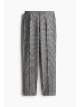 H&M - Women Black Crease-Leg Trousers