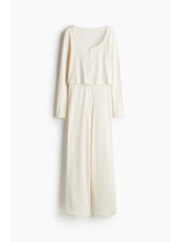 H&M - Women White Pointelle Cotton Pyjamas