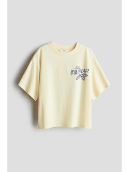H&M - Girls Yellow Oversized Cotton T-Shirt