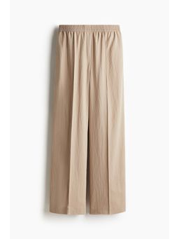 H&M - Women Beige Pull-On Twill Trousers