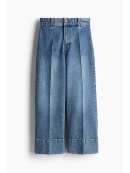 H&M - Women Blue Wide High Cropped Jeans