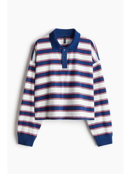 H&M - Women Blue Cotton Rugby Shirt