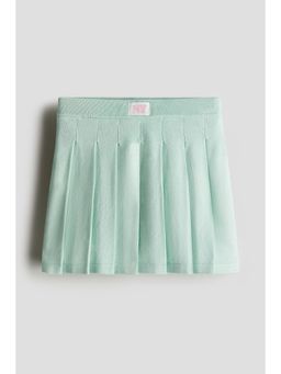 H&M - Girls Green Pleated Fine-Knit Skirt