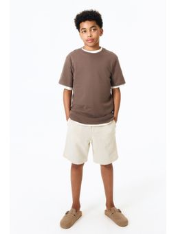 H&M - Boys Beige Linen-Blend Shorts