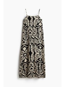 H&M - Women Beige Crinkled Strappy Dress