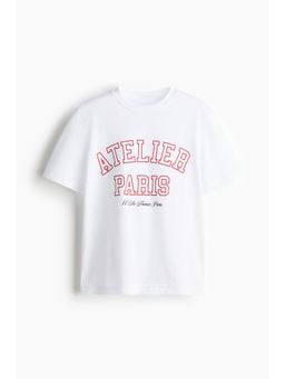H&M - Women White Printed T-Shirt