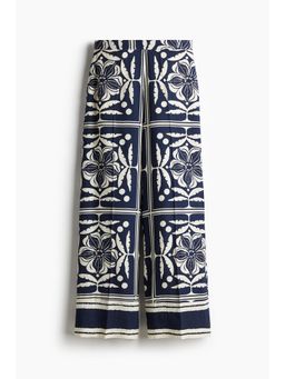 H&M - Women Blue Wide Trousers