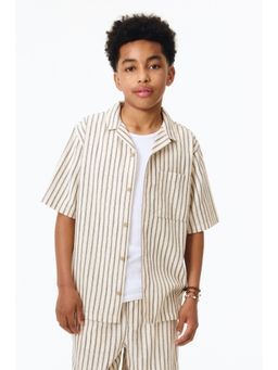 H&M - Boys White Cotton Resort Shirt