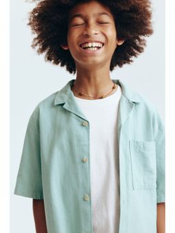 H&M - Boys Turquoise Cotton Resort Shirt