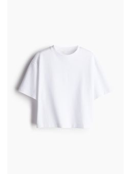 H&M - Women White Boxy Interlock T-Shirt