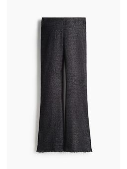 H&M - Women Black Smocked Fla Trousers