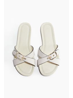 H&M - Women Beige Crossover-Strap Sandals