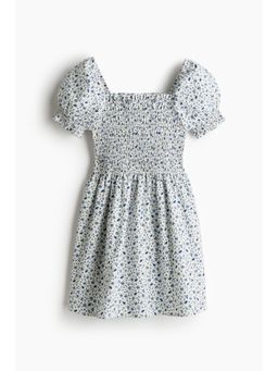 H&M - Women White Smocked Poplin Dress