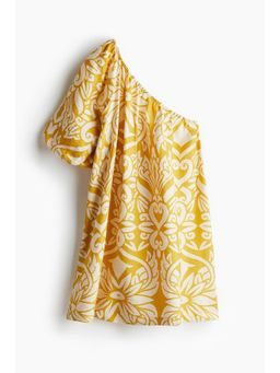 H&M - Women Yellow One-Shoulder Dress
