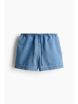 H&M - Women Blue Denim Drawstring Shorts