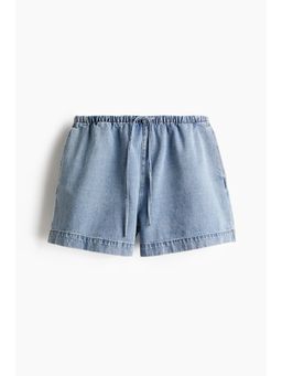 H&M - Women Blue Denim Drawstring Shorts