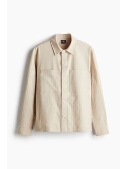 H&M - Men Beige Regular Fit Overshirt