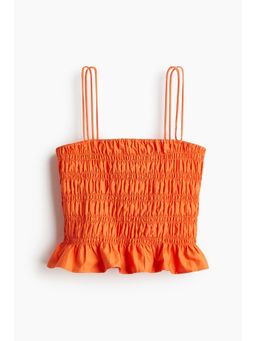 H&M - Women Pink Smocked Strappy Top