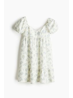 H&M - Women Multi-Color Puff-Sleeved Dress