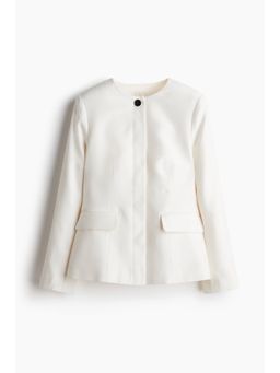 H&M - Women White Fitted Blazer