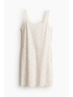 H&M - Women White Ribbed Nightslip