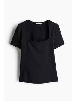 H&M - Women Green Square-Neck Top