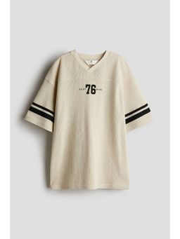 H&M - Boys Beige Loose-Fit Hockey Shirt