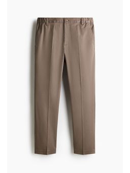 H&M - Men Beige Slim Fit Cropped Trousers