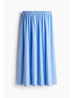 H&M - Women Blue Cotton Midi Skirt