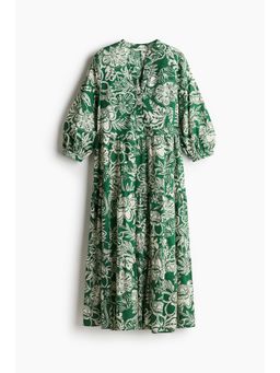 H&M - Women Green Tie Midi Dress