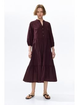 H&M - Women Purple Tiered Midi Dress