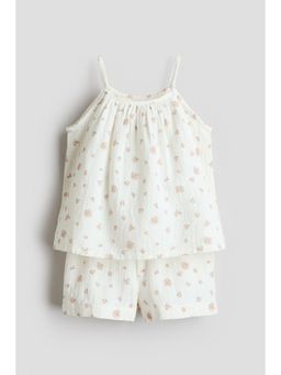 H&M - Girls Multi-Color 2-Piece Cotton Muslin Set