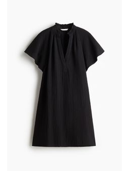 H&M - Women Black A-Line Muslin Dress