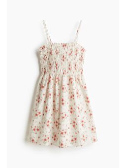 H&M - Women Black Smocked-Bodice Cotton Dress