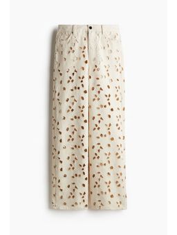 H&M - Women White Broderie Anglaise Jeans