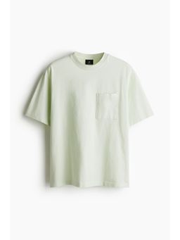 H&M - Men Beige Loose Fit Washed T-Shirt