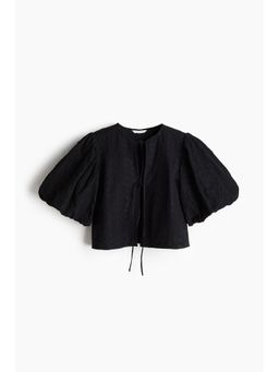 H&M - Women Black Broderie Anglaise Blouse