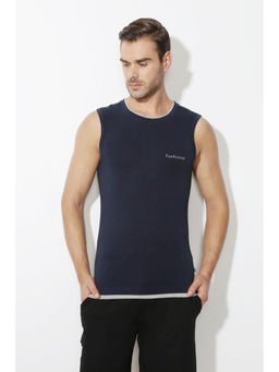 Van Heusen Innerwear - Men Athleisure Quick Dry & Ultra Soft Gym Vest - Navy